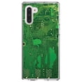 thumbnail image 1 of DistinctInk Clear Shockproof Hybrid Case for Samsung Galaxy Note 10 (6.3" Screen) - TPU Bumper, Acrylic Back, Tempered Glass Screen Protector - Green Circuit Board Image - Printed Circuit Board Image, 1 of 1