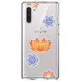 thumbnail image 1 of DistinctInk Clear Shockproof Hybrid Case for Samsung Galaxy Note 10 (6.3" Screen) - TPU Bumper, Acrylic Back, Tempered Glass Screen Protector - Lotus Flower and Mandalas, 1 of 1