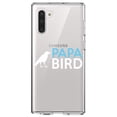 thumbnail image 1 of DistinctInk Clear Shockproof Hybrid Case for Samsung Galaxy Note 10 (6.3" Screen) - TPU Bumper Acrylic Back Tempered Glass Screen Protector - Papa Bird, 1 of 1