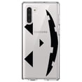 thumbnail image 1 of DistinctInk Clear Shockproof Hybrid Case for Samsung Galaxy Note 10 (6.3" Screen) - TPU Bumper, Acrylic Back, Tempered Glass Screen Protector - Pumpkin Face, 1 of 1