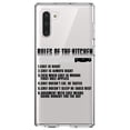 thumbnail image 1 of DistinctInk Clear Shockproof Hybrid Case for Samsung Galaxy Note 10 (6.3" Screen) - TPU Bumper Acrylic Back Tempered Glass Screen Protector - Rules of the Kitchen - Chef Is Right, 1 of 1