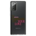 thumbnail image 1 of DistinctInk Clear Shockproof Hybrid Case for Samsung Galaxy Note 20 (6.7" Screen) - TPU Bumper Acrylic Back Tempered Glass Screen Protector - Always Espresso Your Love, 1 of 3