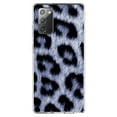 thumbnail image 1 of DistinctInk Clear Shockproof Hybrid Case for Samsung Galaxy Note 20 (6.7" Screen) - TPU Bumper, Acrylic Back, Tempered Glass Screen Protector - Blue Black Leopard Fur Skin Print, 1 of 3