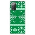 thumbnail image 1 of DistinctInk Clear Shockproof Hybrid Case for Samsung Galaxy Note 20 (6.7" Screen) - TPU Bumper, Acrylic Back, Tempered Glass Screen Protector - Green White Ugly Christmas Sweater - Christmas All Year, 1 of 3