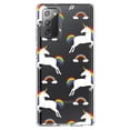 thumbnail image 1 of DistinctInk Clear Shockproof Hybrid Case for Samsung Galaxy Note 20 (6.7" Screen) - TPU Bumper, Acrylic Back, Tempered Glass Screen Protector - Rainbows & Unicorns, 1 of 3