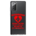 thumbnail image 1 of DistinctInk Clear Shockproof Hybrid Case for Samsung Galaxy Note 20 (6.7" Screen) - TPU Bumper Acrylic Back Tempered Glass Screen Protector - Vets Cure Crazy Animals But Can't Fix Stupid, 1 of 3