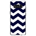 thumbnail image 1 of DistinctInk Clear Shockproof Hybrid Case for Samsung Galaxy Note 8 - TPU Bumper, Acrylic Back, Tempered Glass Screen Protector - Navy Blue White Stripes - Stripes Pattern, 1 of 5