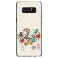thumbnail image 1 of DistinctInk Clear Shockproof Hybrid Case for Samsung Galaxy Note 8 - TPU Bumper, Acrylic Back, Tempered Glass Screen Protector - Spring Collection - Floral Birds Teal Red, 1 of 5