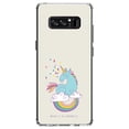 thumbnail image 1 of DistinctInk Clear Shockproof Hybrid Case for Samsung Galaxy Note 8 - TPU Bumper, Acrylic Back, Tempered Glass Screen Protector - Unicorn Rainbow - Magic Is All Around Us, 1 of 5