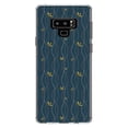 thumbnail image 1 of DistinctInk Clear Shockproof Hybrid Case for Samsung Galaxy Note 9 - TPU Bumper, Acrylic Back, Tempered Glass Screen Protector - Modern Floral - Wavy, Navy, Pink, Teal, 1 of 5
