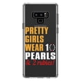 thumbnail image 1 of DistinctInk Clear Shockproof Hybrid Case for Samsung Galaxy Note 9 - TPU Bumper Acrylic Back Tempered Glass Screen Protector - Pretty Girls Wear 10 Pearls 2 Rubies, 1 of 5