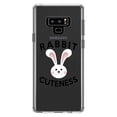 thumbnail image 1 of DistinctInk Clear Shockproof Hybrid Case for Samsung Galaxy Note 9 - TPU Bumper Acrylic Back Tempered Glass Screen Protector - Rabbit Cuteness - Bunny Ears, 1 of 5