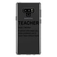 thumbnail image 1 of DistinctInk Clear Shockproof Hybrid Case for Samsung Galaxy Note 9 - TPU Bumper Acrylic Back Tempered Glass Screen Protector - Teacher Definition Solves Problems, 1 of 5