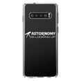 thumbnail image 1 of DistinctInk Clear Shockproof Hybrid Case for Samsung Galaxy S10 (6.1" Screen) - TPU Bumper Acrylic Back Tempered Glass Screen Protector - Astronomy is Looking Up, 1 of 2