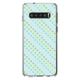 thumbnail image 1 of DistinctInk Clear Shockproof Hybrid Case for Samsung Galaxy S10 (6.1" Screen) - TPU Bumper, Acrylic Back, Tempered Glass Screen Protector - Pastel Diamond Pattern - Pink Purple Teal, 1 of 2