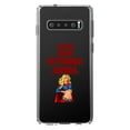 thumbnail image 1 of DistinctInk Clear Shockproof Hybrid Case for Samsung Galaxy S10+ PLUS (6.4" Screen) - TPU Bumper Acrylic Back Tempered Glass Screen Protector - Ask Me About My Feminist Agenda, 1 of 2