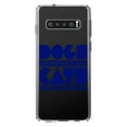 thumbnail image 1 of DistinctInk Clear Shockproof Hybrid Case for Samsung Galaxy S10+ PLUS (6.4" Screen) - TPU Bumper Acrylic Back Tempered Glass Screen Protector - Dogs Come When Called, Cats Later, 1 of 2