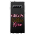 thumbnail image 1 of DistinctInk Clear Shockproof Hybrid Case for Samsung Galaxy S10+ PLUS (6.4" Screen) - TPU Bumper Acrylic Back Tempered Glass Screen Protector - Fueled By Coffee & Love, 1 of 2