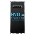 thumbnail image 1 of DistinctInk Clear Shockproof Hybrid Case for Samsung Galaxy S10+ PLUS (6.4" Screen) - TPU Bumper Acrylic Back Tempered Glass Screen Protector - H20 = 2 Parts Heart 1 Part Obsession, 1 of 2