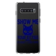 thumbnail image 1 of DistinctInk Clear Shockproof Hybrid Case for Samsung Galaxy S10+ PLUS (6.4" Screen) - TPU Bumper Acrylic Back Tempered Glass Screen Protector - Show Me Your Kitties Love Cats, 1 of 2