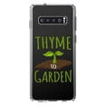 thumbnail image 1 of DistinctInk Clear Shockproof Hybrid Case for Samsung Galaxy S10+ PLUS (6.4" Screen) - TPU Bumper Acrylic Back Tempered Glass Screen Protector - Thyme to Garden, 1 of 2