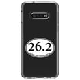 thumbnail image 1 of DistinctInk Clear Shockproof Hybrid Case for Samsung Galaxy S10e (5.8" Screen) - TPU Bumper Acrylic Back Tempered Glass Screen Protector - 26.2 - Slices of Pizza In a Sitting, 1 of 2