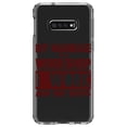 thumbnail image 1 of DistinctInk Clear Shockproof Hybrid Case for Samsung Galaxy S10e (5.8" Screen) - TPU Bumper Acrylic Back Tempered Glass Screen Protector - Marriage is Workshop - I Work She Shops, 1 of 2