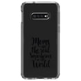 thumbnail image 1 of DistinctInk Clear Shockproof Hybrid Case for Samsung Galaxy S10e (5.8" Screen) - TPU Bumper Acrylic Back Tempered Glass Screen Protector - Moms Are The Real Superheroes of the World, 1 of 2