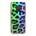 thumbnail image 1 of DistinctInk Clear Shockproof Hybrid Case for Samsung Galaxy S9 (5.8" Screen) - TPU Bumper, Acrylic Back, Tempered Glass Screen Protector - Rainbow Leopard Cheetah Fur Print, 1 of 5