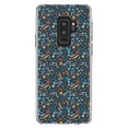 thumbnail image 1 of DistinctInk Clear Shockproof Hybrid Case for Samsung Galaxy S9+ PLUS (6.2" Screen) - TPU Bumper, Acrylic Back, Tempered Glass Screen Protector - Modern Floral - Navy Red White, 1 of 5
