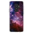 thumbnail image 1 of DistinctInk Clear Shockproof Hybrid Case for Samsung Galaxy S9+ PLUS (6.2" Screen) - TPU Bumper, Acrylic Back, Tempered Glass Screen Protector - Purple Pink Carina Nebula - Astronomy, 1 of 5