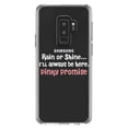 thumbnail image 1 of DistinctInk Clear Shockproof Hybrid Case for Samsung Galaxy S9+ PLUS (6.2" Screen) - TPU Bumper Acrylic Back Tempered Glass Screen Protector - Rain or Shine I'll Always Be Here. Pinky Promise, 1 of 5