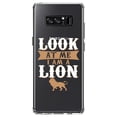 thumbnail image 1 of DistinctInk Clear Hybrid Case for Samsung Galaxy Note 8 (6.3" Screen) - Look At Me I Am A Lion - Shockproof Protection, 1 of 5