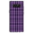 thumbnail image 1 of DistinctInk Clear Shockproof Hybrid Case for Samsung Galaxy Note 8 - TPU Bumper, Acrylic Back, Tempered Glass Screen Protector - Purple Black Plaid, 1 of 5