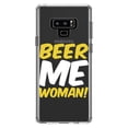thumbnail image 1 of DistinctInk Clear Shockproof Hybrid Case for Samsung Galaxy Note 9 - TPU Bumper Acrylic Back Tempered Glass Screen Protector - Beer Me Woman!, 1 of 5