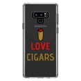 thumbnail image 1 of DistinctInk Clear Shockproof Hybrid Case for Samsung Galaxy Note 9 - TPU Bumper Acrylic Back Tempered Glass Screen Protector - I Love Cigars, 1 of 5