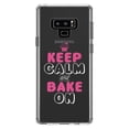thumbnail image 1 of DistinctInk Clear Shockproof Hybrid Case for Samsung Galaxy Note 9 - TPU Bumper Acrylic Back Tempered Glass Screen Protector - Keep Calm and Bake On, 1 of 5