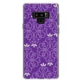 thumbnail image 1 of DistinctInk Clear Shockproof Hybrid Case for Samsung Galaxy Note 9 - TPU Bumper, Acrylic Back, Tempered Glass Screen Protector - Purple White Floral, 1 of 5
