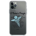 thumbnail image 1 of DistinctInk Clear Shockproof Hybrid Case for iPhone 11 (6.1" Screen) - TPU Bumper Acrylic Back Tempered Glass Screen Protector - A Nurse's Prayer, 1 of 1