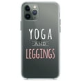 thumbnail image 1 of DistinctInk Clear Shockproof Hybrid Case for iPhone 11 (6.1" Screen) - TPU Bumper Acrylic Back Tempered Glass Screen Protector - Yoga and Leggings, 1 of 1