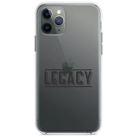 DistinctInk Clear Hybrid Case for Apple iPhone 12 Pro Max (6.7" Screen) - The Legacy - Tempered Glass Back