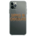 thumbnail image 1 of DistinctInk Clear Hybrid Case for Apple iPhone 13 (6.1" Screen) - Dipped in Chocolate - Wireless Charging Compatible, 1 of 2