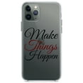 thumbnail image 1 of DistinctInk Clear Hybrid Case for Apple iPhone 13 (6.1" Screen) - Make Things Happen - Wireless Charging Compatible, 1 of 2