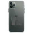 thumbnail image 1 of DistinctInk Clear Hybrid Case for Apple iPhone 13 (6.1" Screen) - Wish You Were BEER - Slim Profile Design, 1 of 2