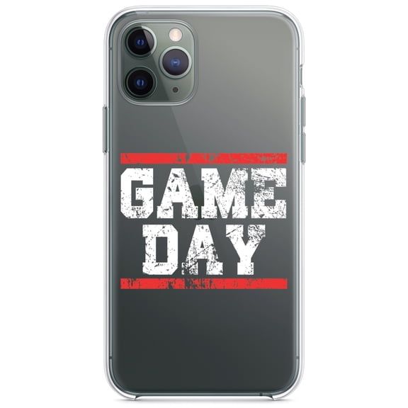 DistinctInk Clear Hybrid Case for Apple iPhone 13 Pro (6.1" Screen) - Game Day - Shockproof Protection