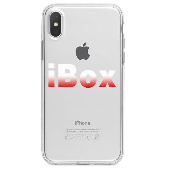 DistinctInk Clear Shockproof Hybrid Case for iPhone X / XS (5.8" Screen) - TPU Bumper Acrylic Back Tempered Glass Screen Protector - iBox Boxing