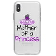 thumbnail image 1 of DistinctInk Clear Shockproof Hybrid Case for iPhone XR (6.1" Screen) - TPU Bumper Acrylic Back Tempered Glass Screen Protector - Mother of a Princess, 1 of 5