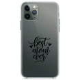 thumbnail image 1 of DistinctInk Clear Shockproof Hybrid Case for iPhone 11 (6.1" Screen) - TPU Bumper Acrylic Back Tempered Glass Screen Protector - Best Mom Ever - Hearts, 1 of 1