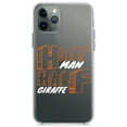 thumbnail image 1 of DistinctInk Clear Shockproof Hybrid Case for iPhone 11 (6.1" Screen) - TPU Bumper Acrylic Back Tempered Glass Screen Protector - Half Man Half Giraffe, 1 of 1