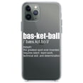 thumbnail image 1 of DistinctInk Clear Shockproof Hybrid Case for iPhone 11 Pro (5.8" Screen) - TPU Bumper Acrylic Back Tempered Glass Screen Protector - Basketball Definition Greatest Sport, 1 of 2